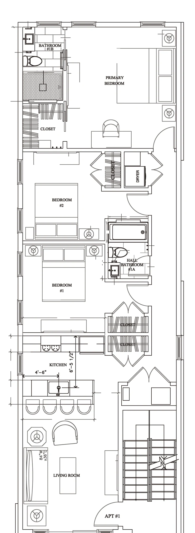 Floor plan of the full-floor Residence