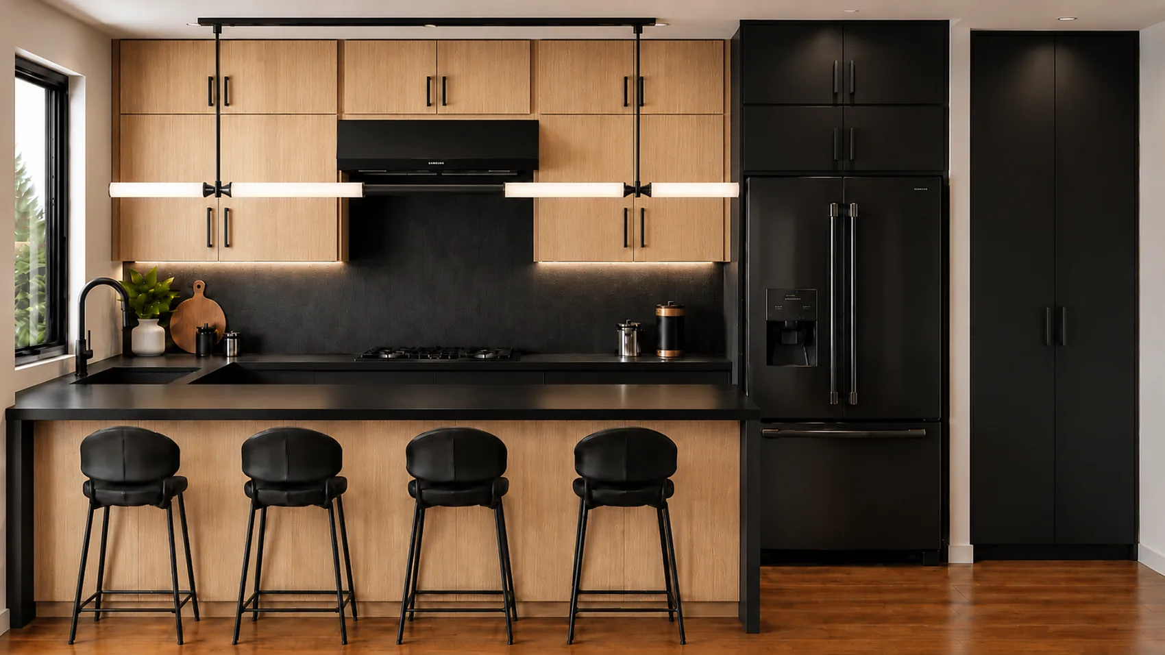 The Residence kitchen with a seated peninsula